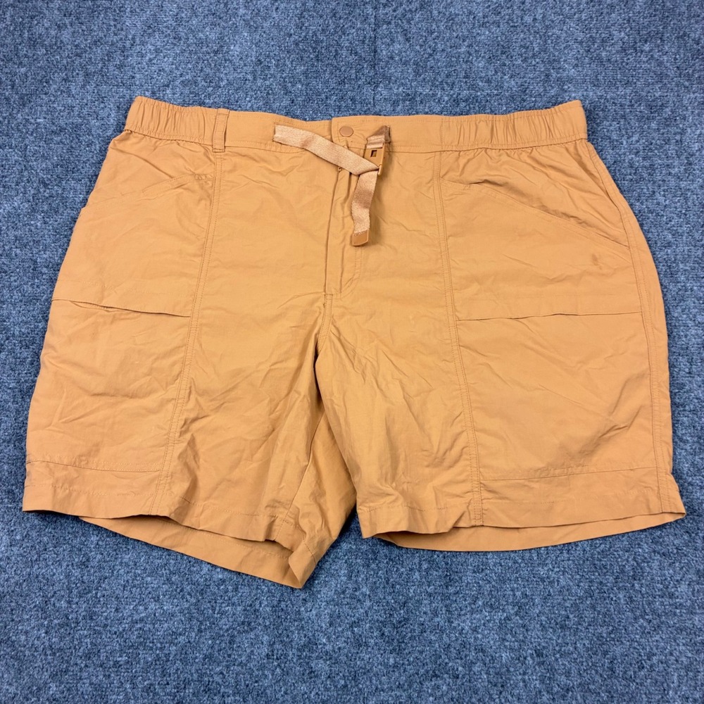 Eddie Bauer First Ascent Guide Shorts Mens Size XXL Orange Ripstop Hiking Trail